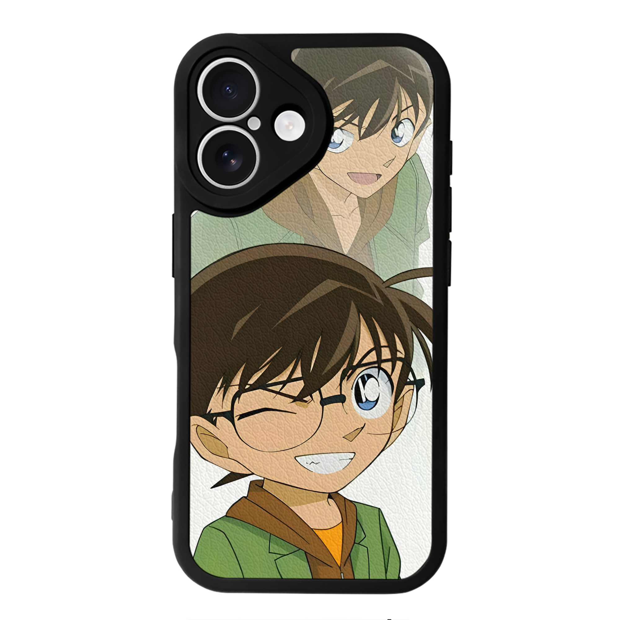 （画像用） 名探偵コナン Detective Conan 【iPhone 16シリーズ対応】シリコンスマホケース（レザー調） 材質：シリコン